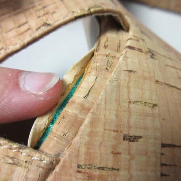 Torrid Womens Nat Cork Platform Heels 9 W W Strappy Block Sandals Shoes 902 - Picture 6 of 13